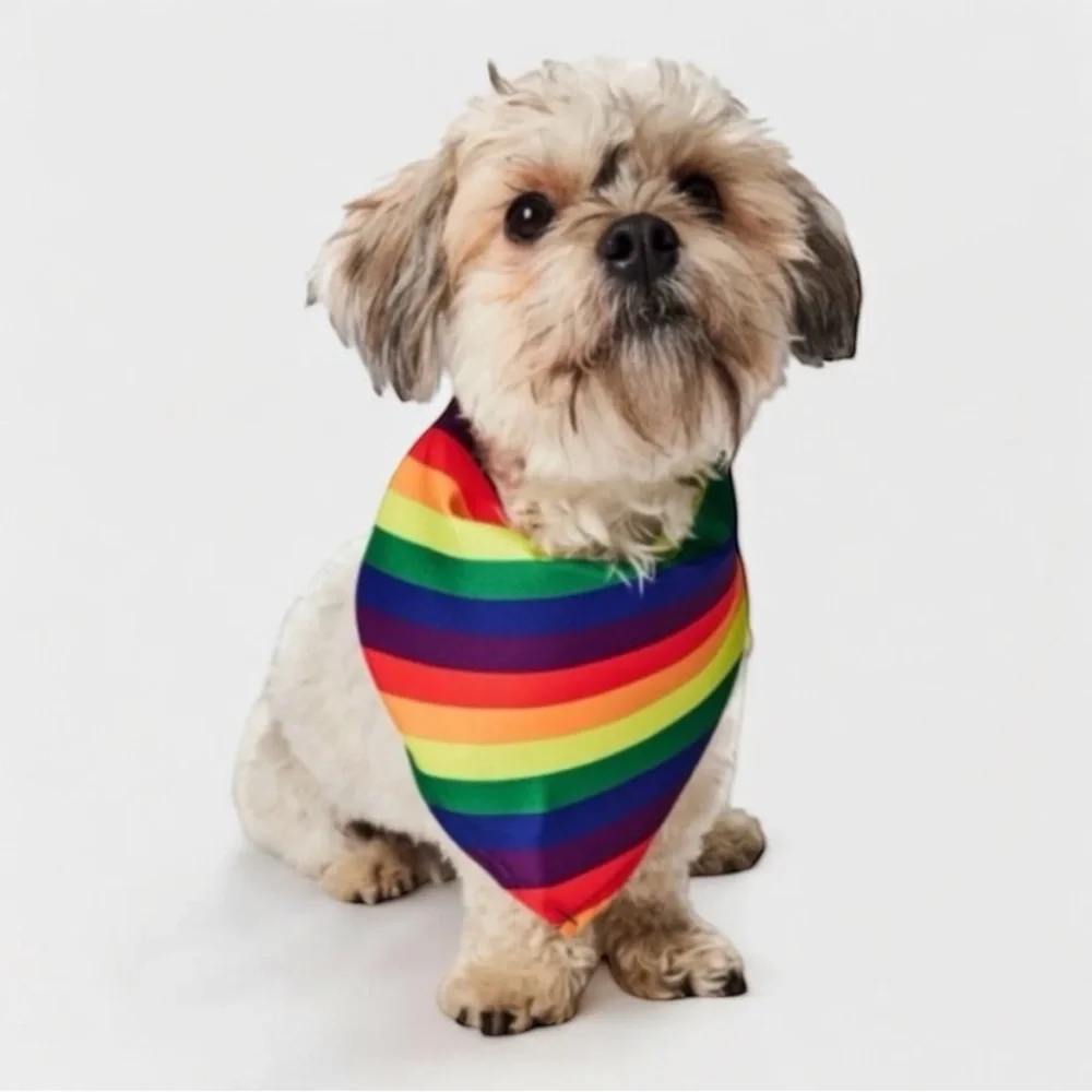 🎀 5/$20 🎀 Hotel Doggy XS/S Rainbow Pride Dog Pet Bandana